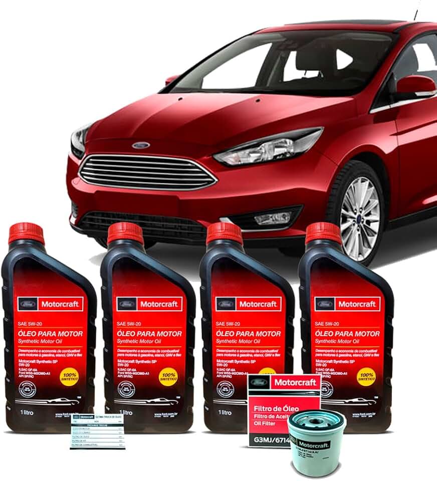 Kit Troca de Óleo 5W20 e Filtro Original New Focus 1.6 16v Sigma 2017 a 2020