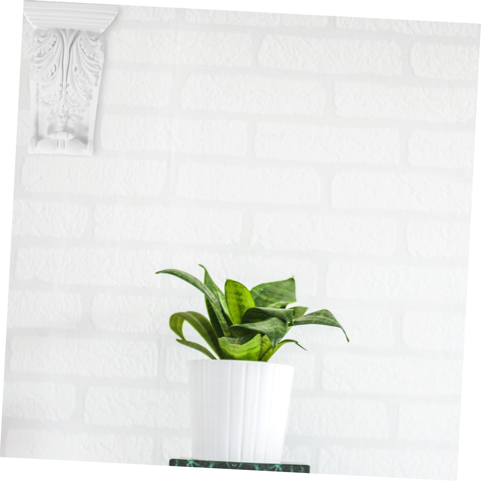 2 Pezzi Modanatura Decorativa Angolare PU per Decorazioni Murali Design Facile Installazione per Interni