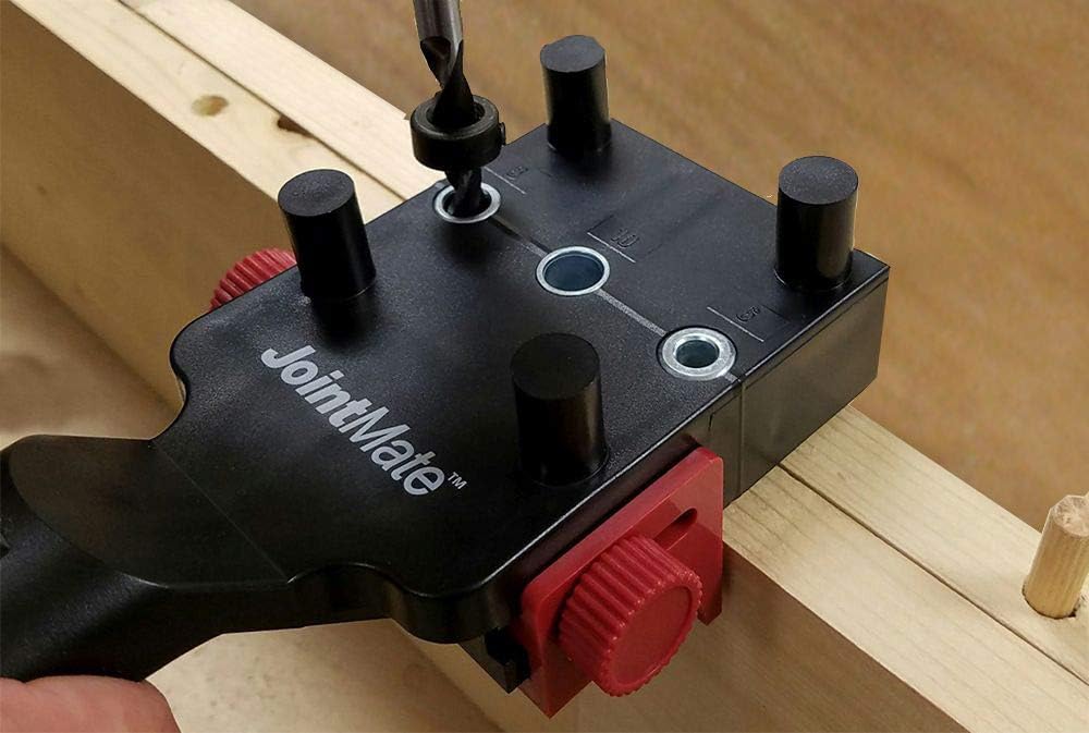 Milescraft Joint Mate drilling into wood