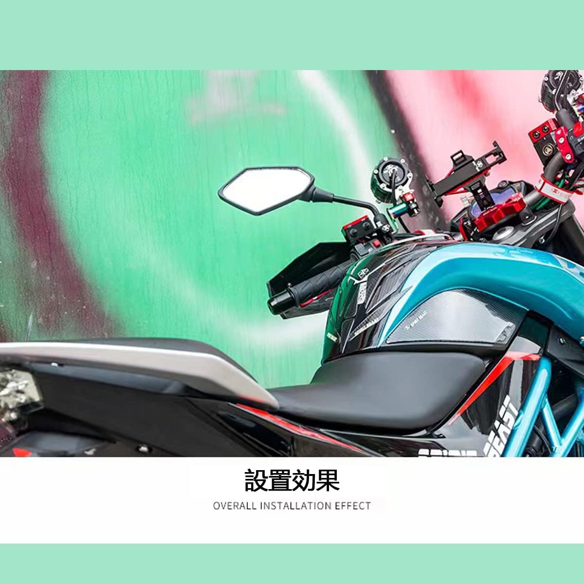 レビューを書けば送料当店負担 Spirit Beast バイク タンクパッド 傷防止 シール 防水 反射 汎用 カーボンパターン Gts Com Pe