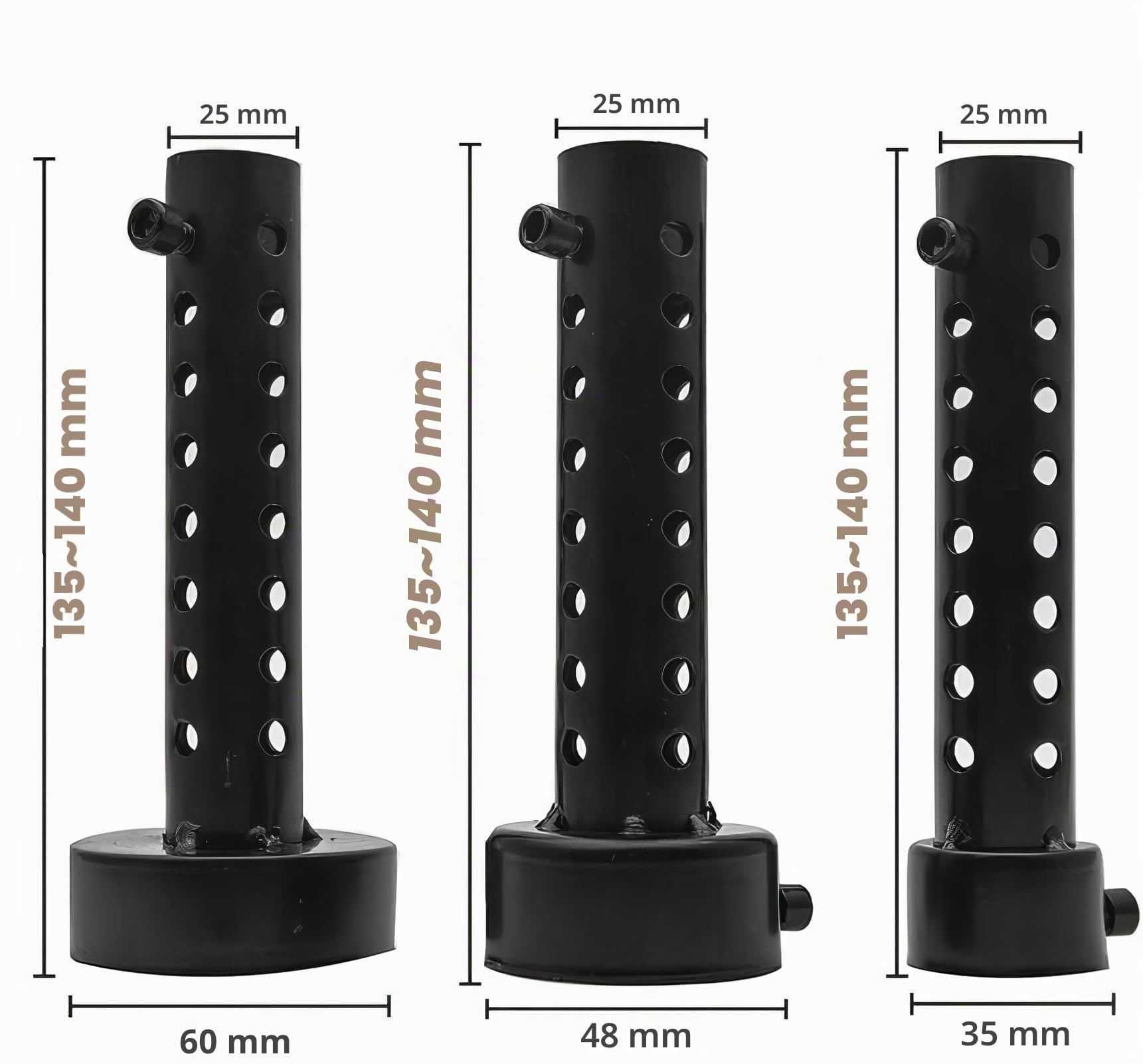 Baceyong 2 Pezzi Silenziatore Moto, DB Killer, Deflettore Tubo Di Scarico, Silenziatore Di Scarico 60mm - Nero