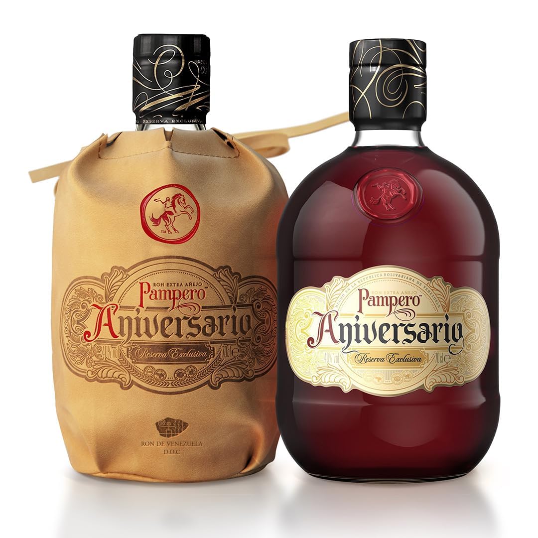 Rum Pampero Aniversario 70 cl – Riserva Premium Pluripremiata, Invecchiata in Botti Ex-Sherry e Bourbon. 40% Vol.