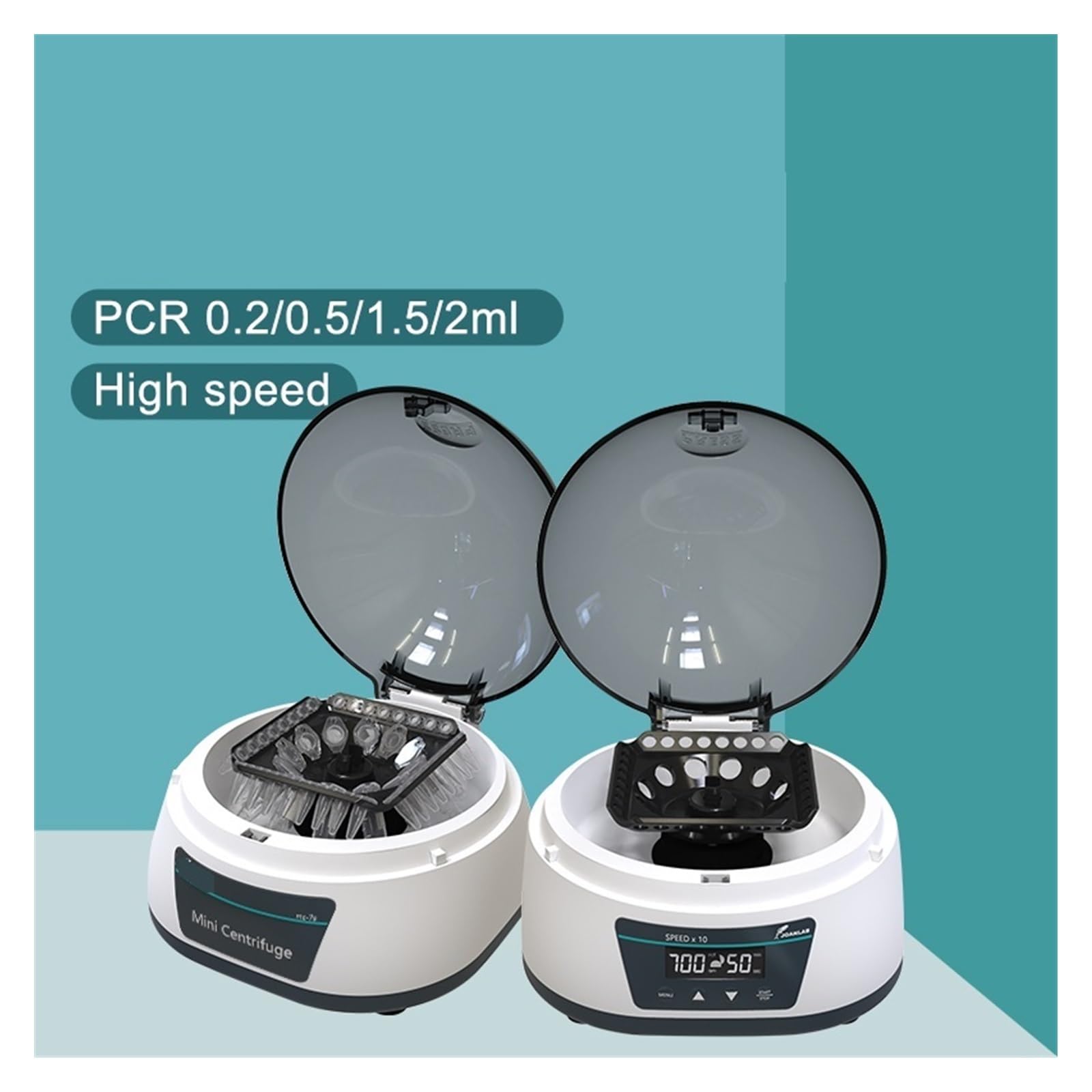 Laborzentrifuge, digitale Plasmazentrifuge, Mini-Zentrifugenmaschine for 0,2/0,5/1,5/2 ml Reagenzglas, 4000 U/min, 7000,Präzise Geschwindigkeit(7K(7000rpm))