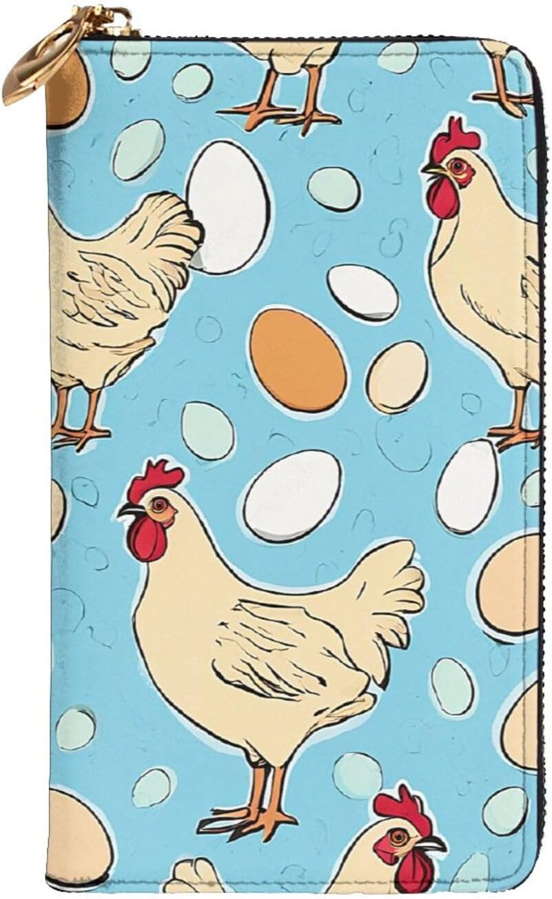 Creative Cartoon Chickenfull Width Double-Sided Printed Long Wallet Is A Must-Have For Travel, Portable And Easy To Store In One