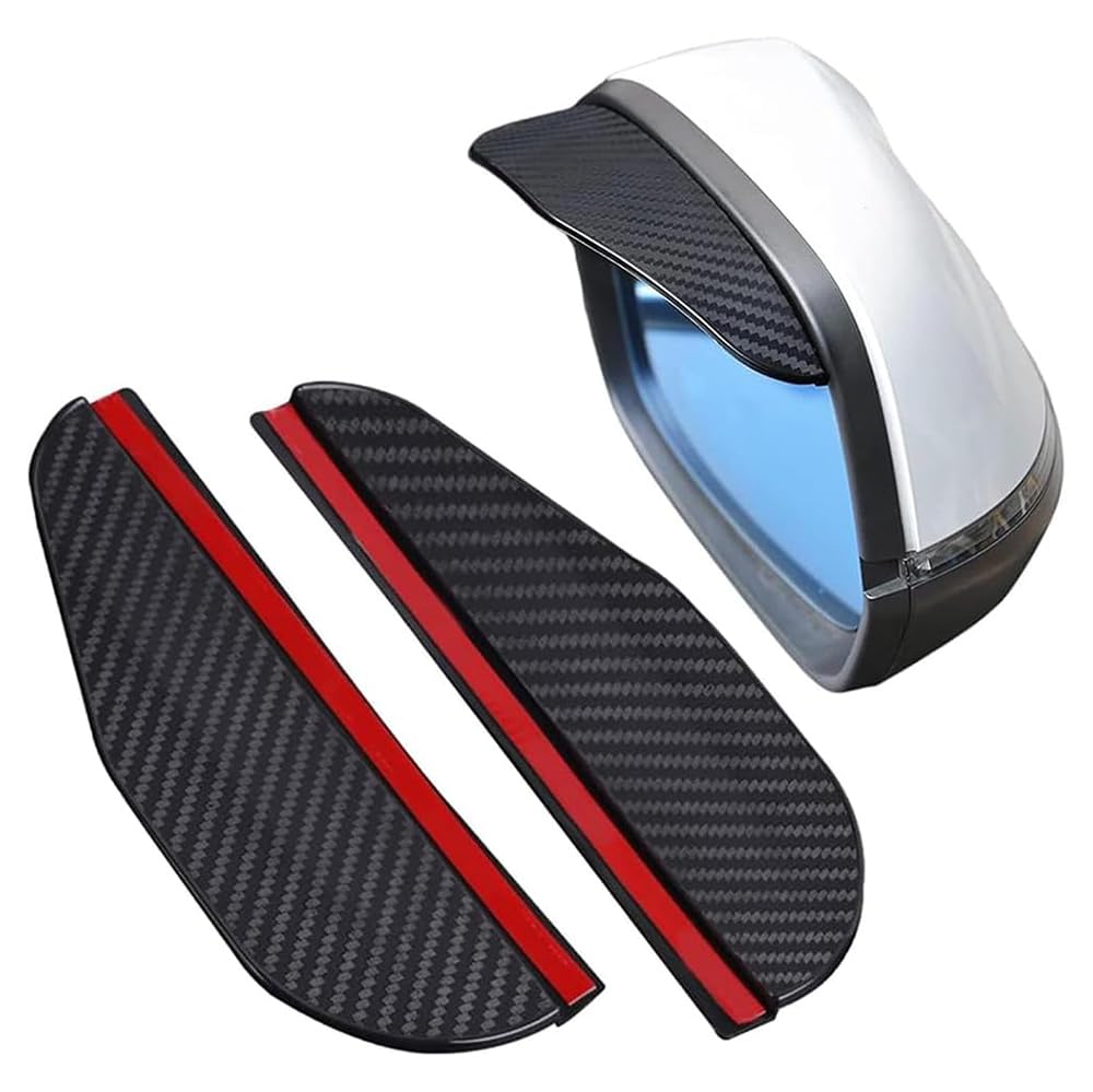 LUUXWPFZ 2 Pcs Car Rain Eyebrow Guard, for Benz V Class VitoKlasse V220d V250d V260 V300d Carbon Fiber Texture Rearview Mirror Rain Guard Waterproof Side Mirror Rain Visor