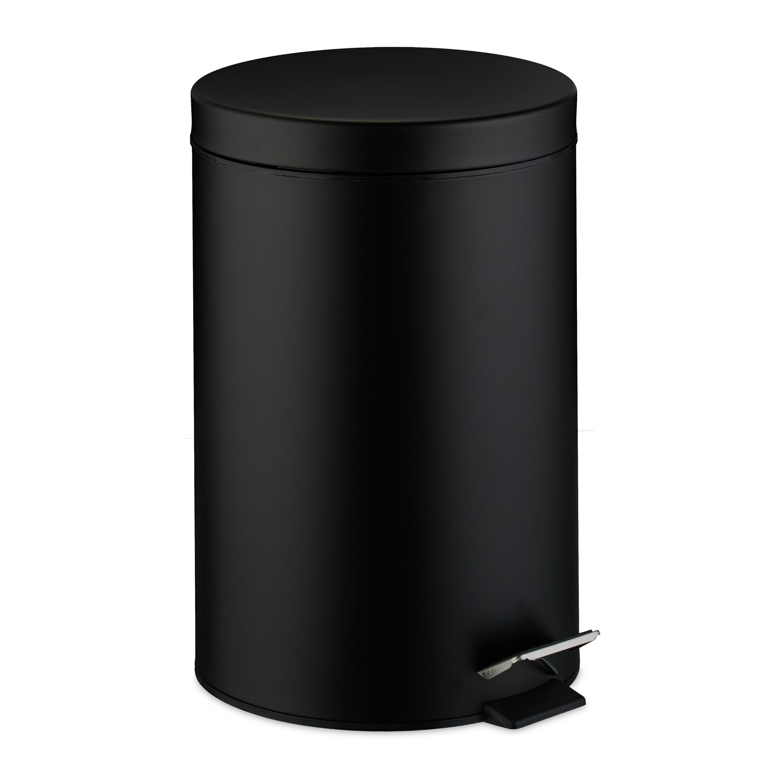 Relaxdays Pattumiera Cucina a Pedale, Cestino da 20 L con Secchio Interno Rimovibile, Cesto con Coperchio, Acciaio, Nero