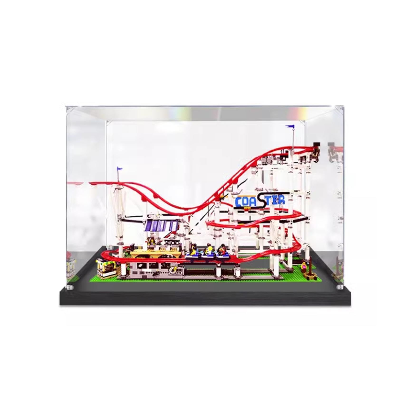 Acrylic Transparent dustproof Display case for Lego 10261 Large Roller Coaster Model (38.5*18.1*22.8 inches), Easy and Convenient to Assemble. (Model not Included) (2mm)