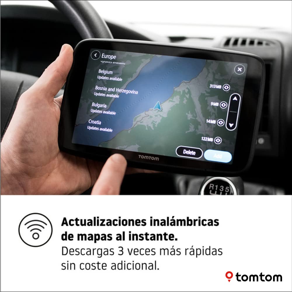 TomTom GPS Navegador para caravanas y Autocaravanas y PDI Go Camper MAX con Pantalla HD de 7"