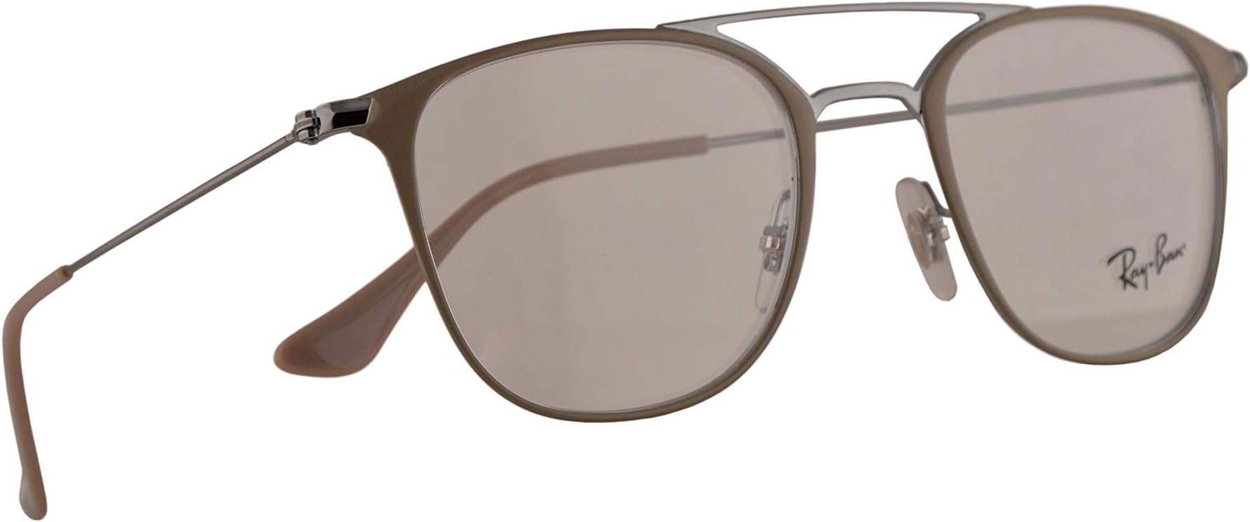 Ray Ban RX6377 Eyeglasses 48-21-140 Gunmetal Shiny Beige w/Demo Clear Lens 2909 RB6377 RB 6377 RX 6377