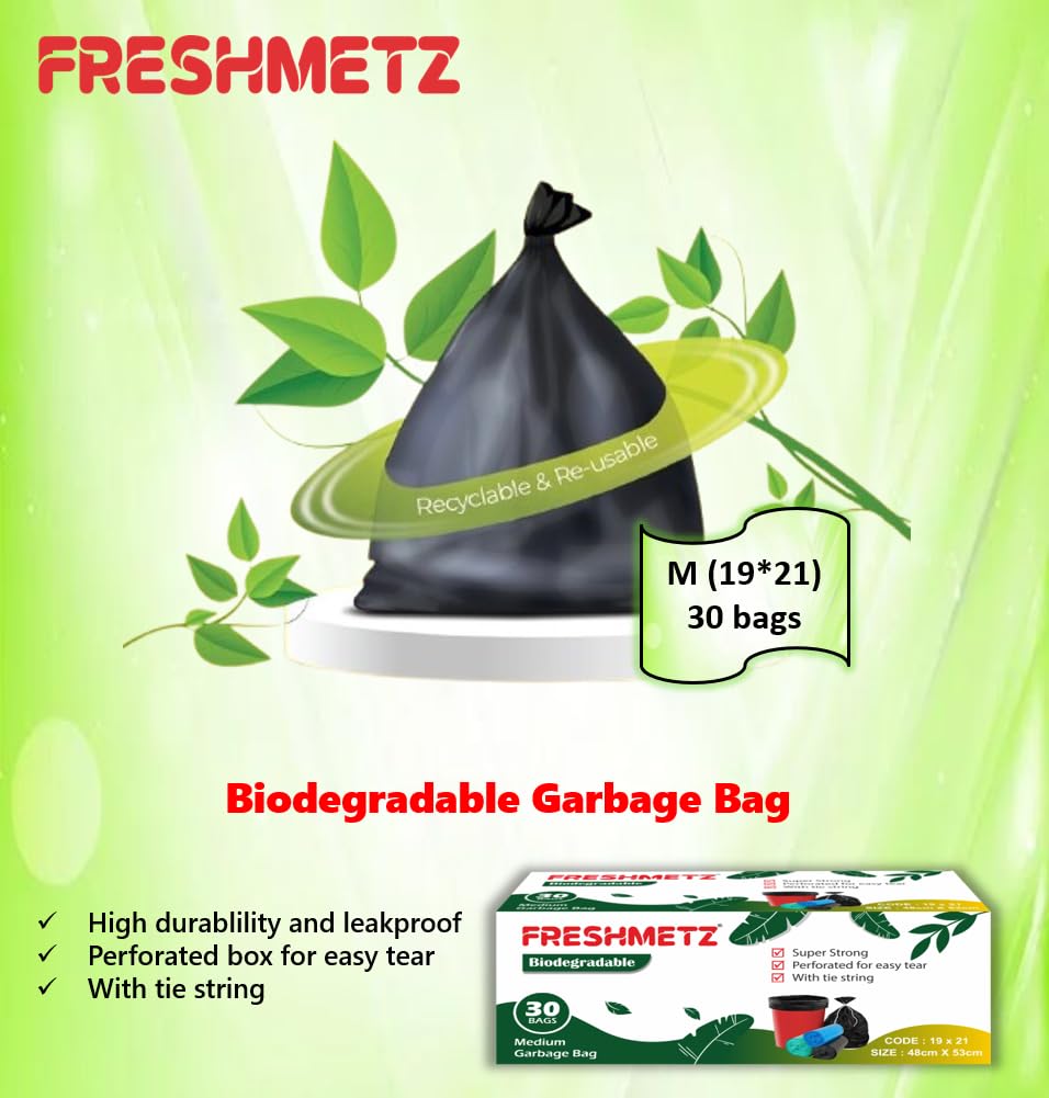 Biodegradable Garbage Bags - 60 Pack -3