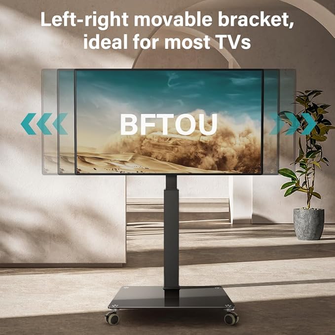 Soporte para TV Móvil con Ruedas BFTOU Negro para 27-65" miniatura 6