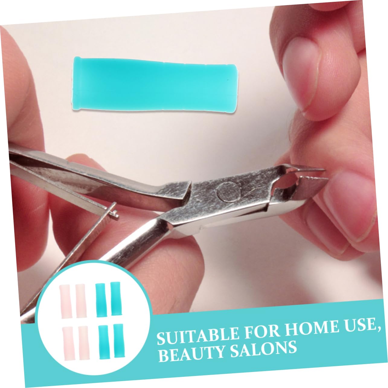 8pcs Manicure Scissors Cover Silicone Protective Sleeve for Nail Cuticle Scissor Professional Tweezers Cover Pedicure Tool