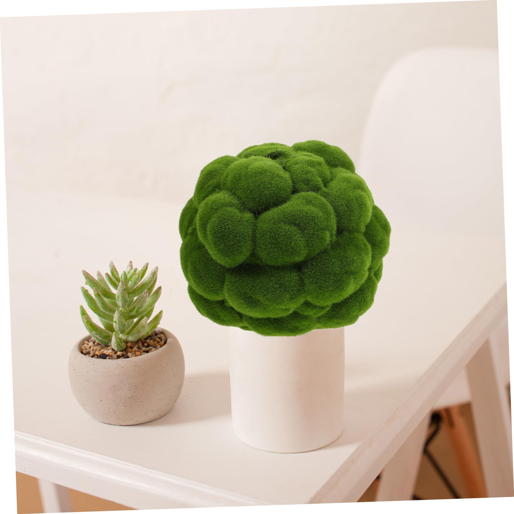 Bola de Musgo Artificial Decorativa Verde, PVC, Colgante para Techos