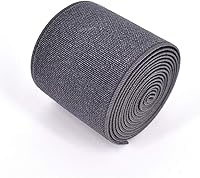 Vista 12 de 1 rollo de cordón elástico plano de 1.5 pulgadas de ancho por 3 yardas de banda elástica sarga de doble cara (#1 Blanco)