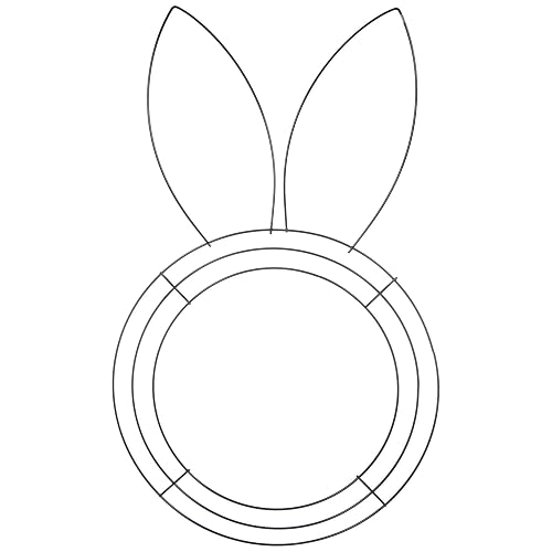 Bunny Ears Wire Wreath Form - 10.25 x 17.19 Inches