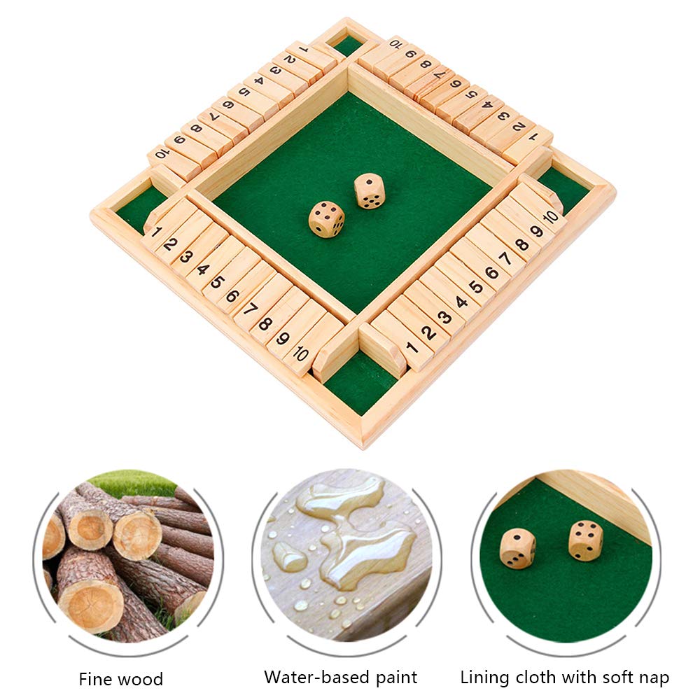 Amazon.co.jp: bennyue_jp 木製ゲーム 知育玩具 シャット ザ ボックス