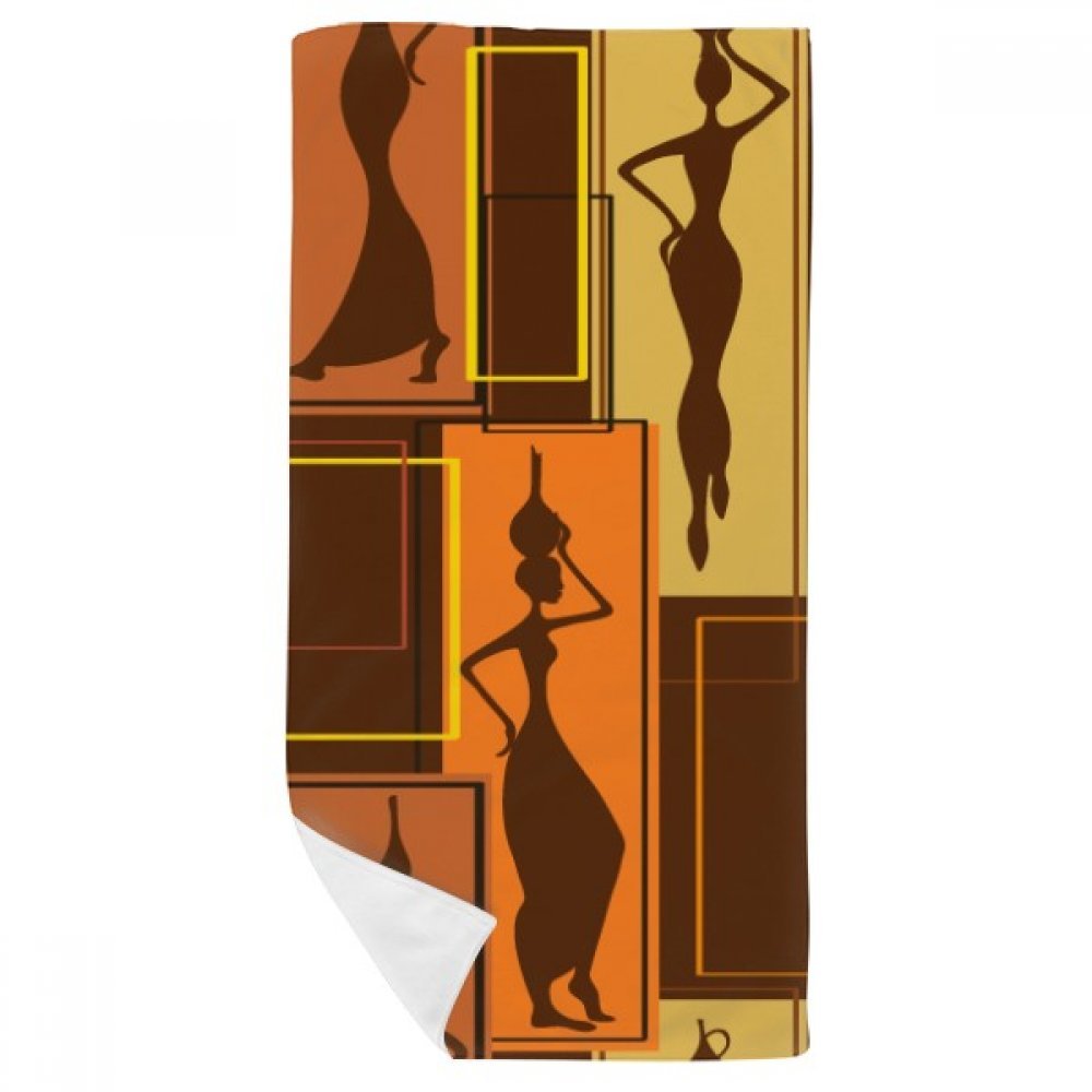 Serviette de bain douce contre teint terne motif femme noire