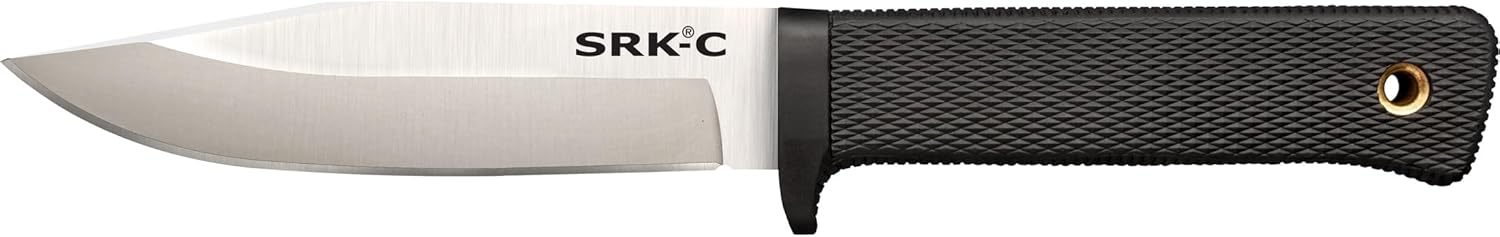 Cold Steel Exclusive SRK Compact Fixed Blade Knife 5" Clip Point CPM-3V Satin Blade Kray-Ex Handle Black