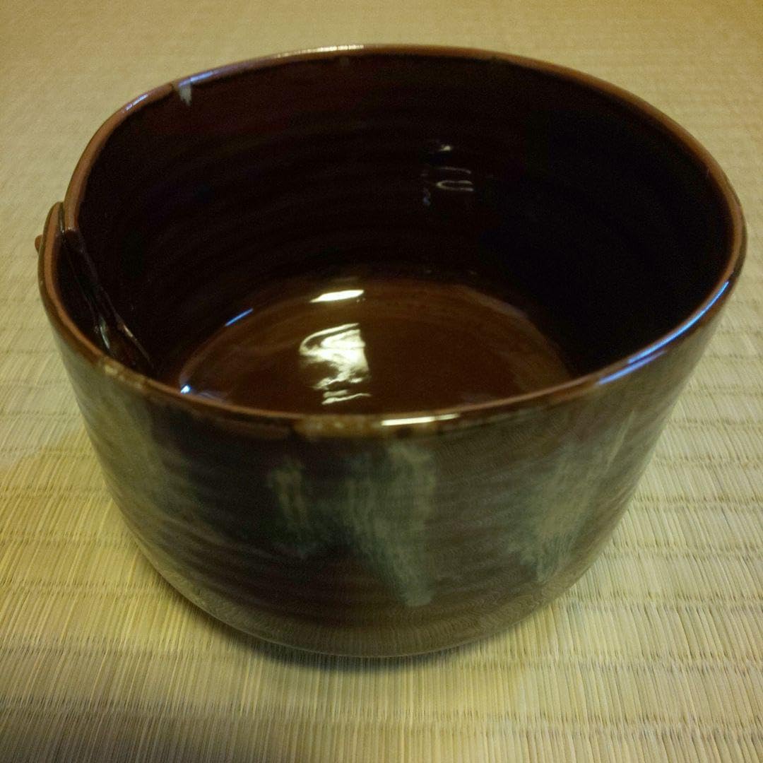 送料込【逢絢亭】茶道具 建水 高取焼 単瓢の形 鬼丸碧