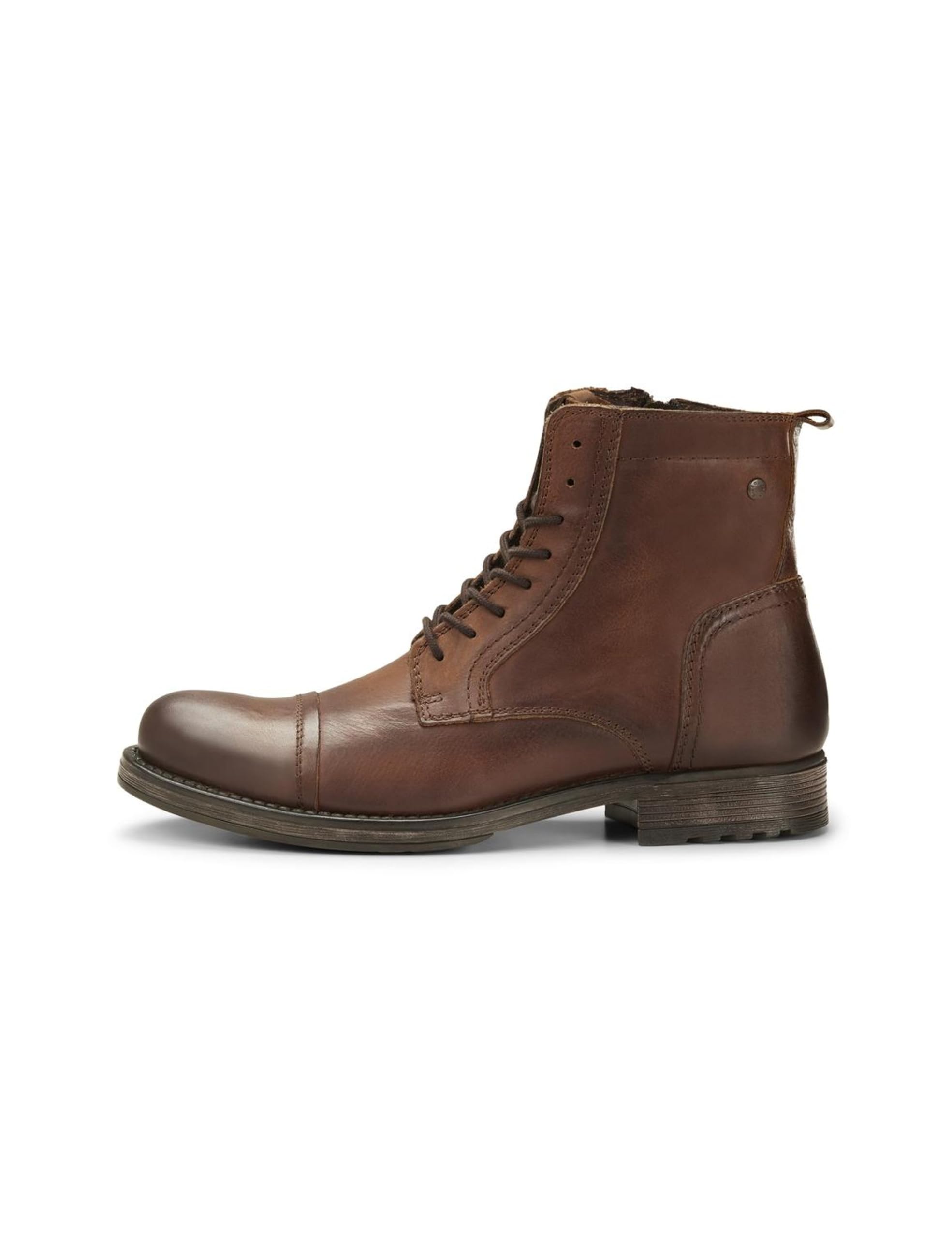 JACK & JONES Jfwrussel Leather Brown Stone 19, Bottes Motardes Homme