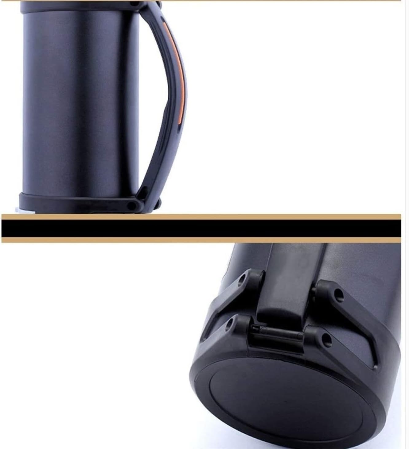Borracce Sportive, Tazza Da Viaggio Thermos Tazza Da Caffè Thermos Da Campeggio Sottovuoto Con Coperchio Thermos In Acciaio Inossidabile Borraccia Termiche Sportiva(Black)