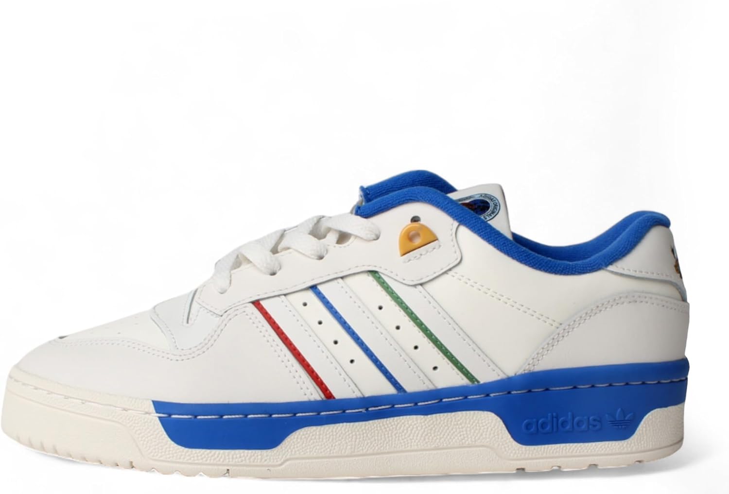 Adidas Men's Rivalry Low Shoes, Cloud White/Better Scarlet/Blue, 12 M US