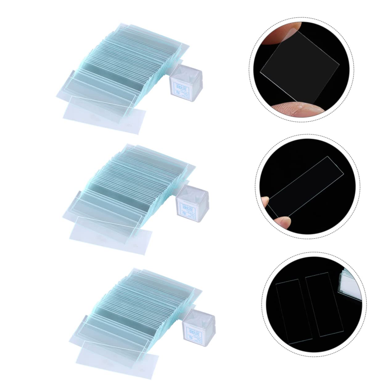 450pcs Microscope Slide and Coverslip Blank Slides Cover Glasses for Lab Observations Safe Design for Educational Use