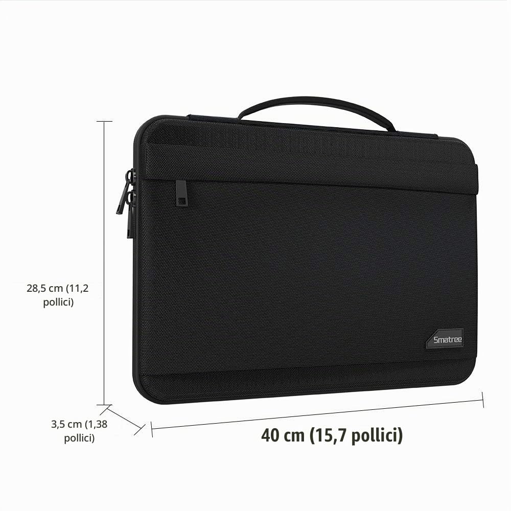 Smatree Custodia Rigida per Laptop da 15,6 pollici Compatibile solo con Laptop Lenovo Legion 5 da 15,6 pollici/Dell Inspiron 15 da 15,6 pollici/16", Custodia per il Trasporto con Maniglia, Nero