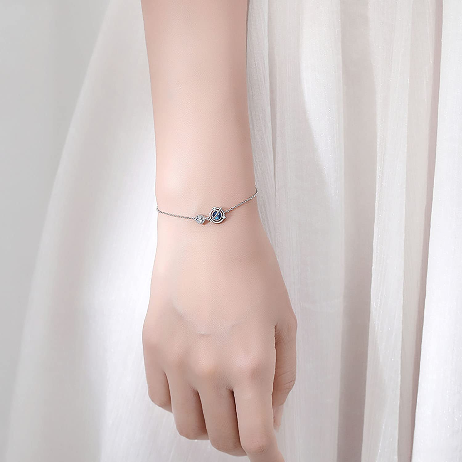 Collana Figlia Luna E Stelle - Argento, Zirconi, Regalo Speciale