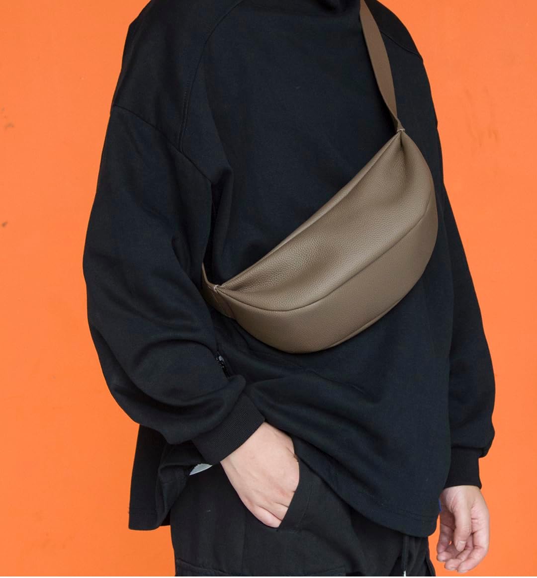 DONNAIN Sac à Bandoulière En Cuir Pleine Fleur De Qualité Supérieure Pour Femme, Sac Besace Pour Femme Avec Sangle Réglable (Noir