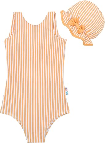 ALVABABY Baby Girls One Piece Swimsuits, Adjustable Girl Bathing Suits for Swimming Lessons Beach