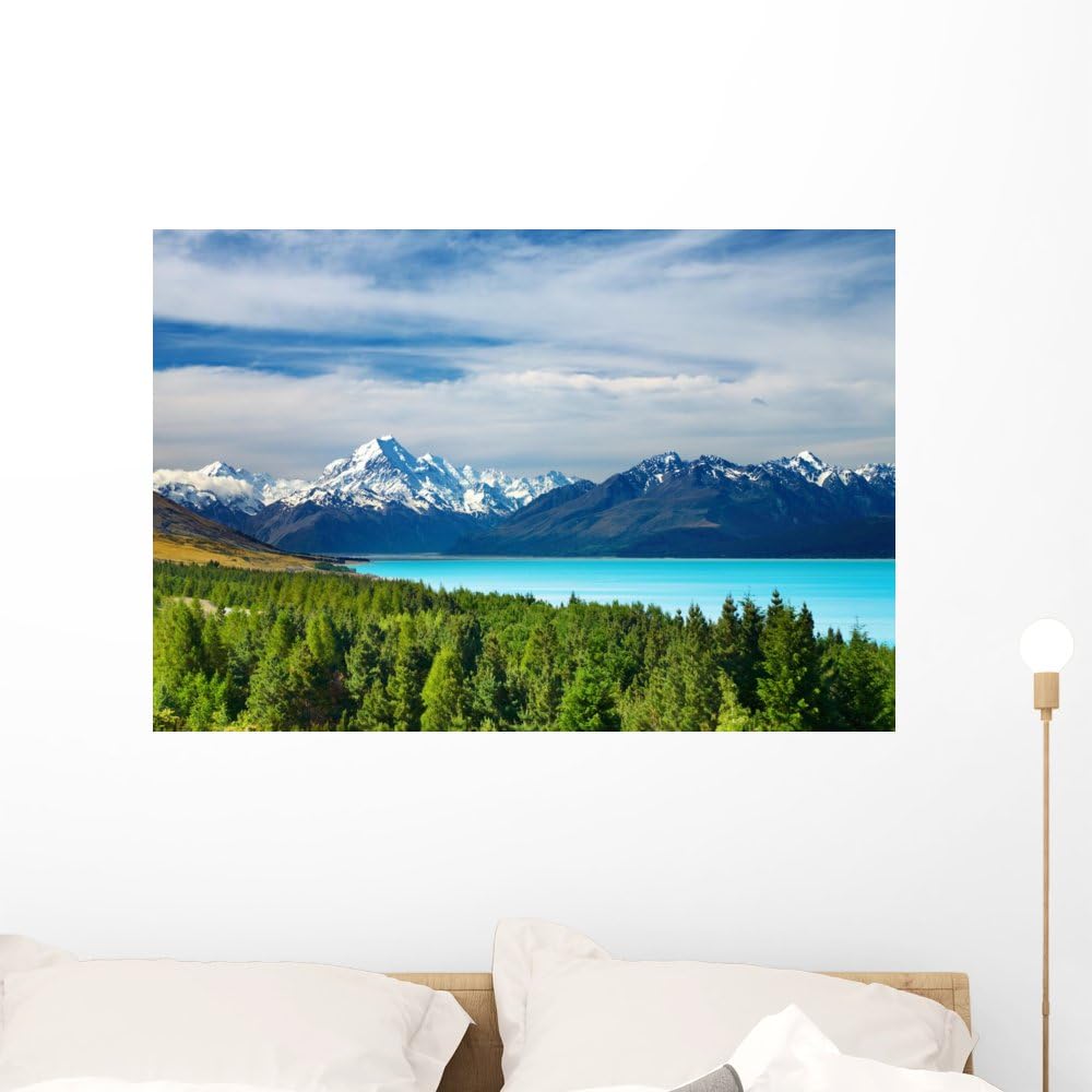 Wallmonkeys Mount Cook Wall Decal Peel and Stick Graphic WM229602 (36 in W x 24 in H)