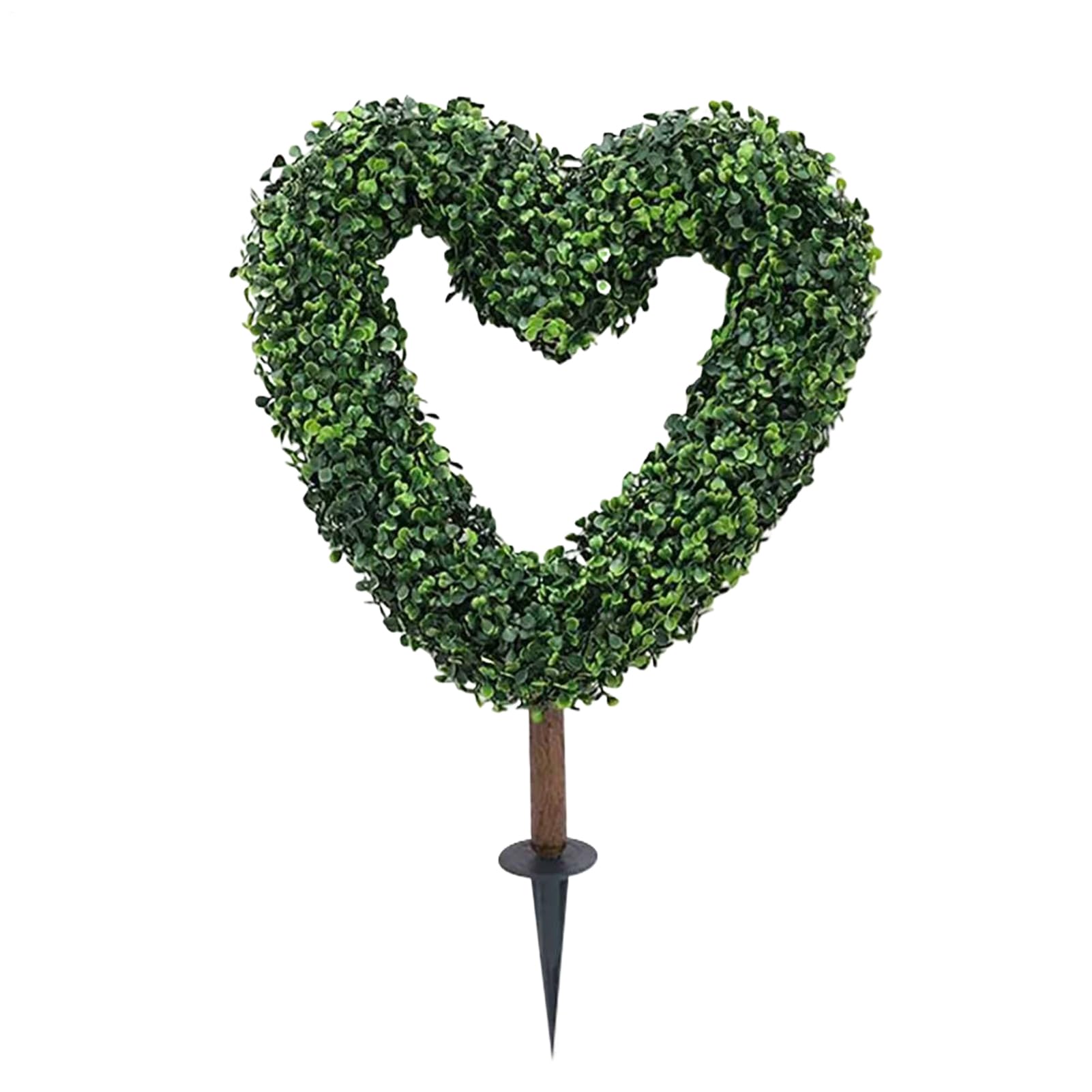 Centre de table en forme de cœur vert artificiel, le cadeau de Saint-Valentin parfait
