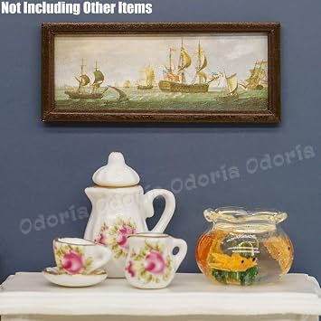 Odoria 1/12 Miniature Framed Art Wall Picture Painting Dollhouse Accessories