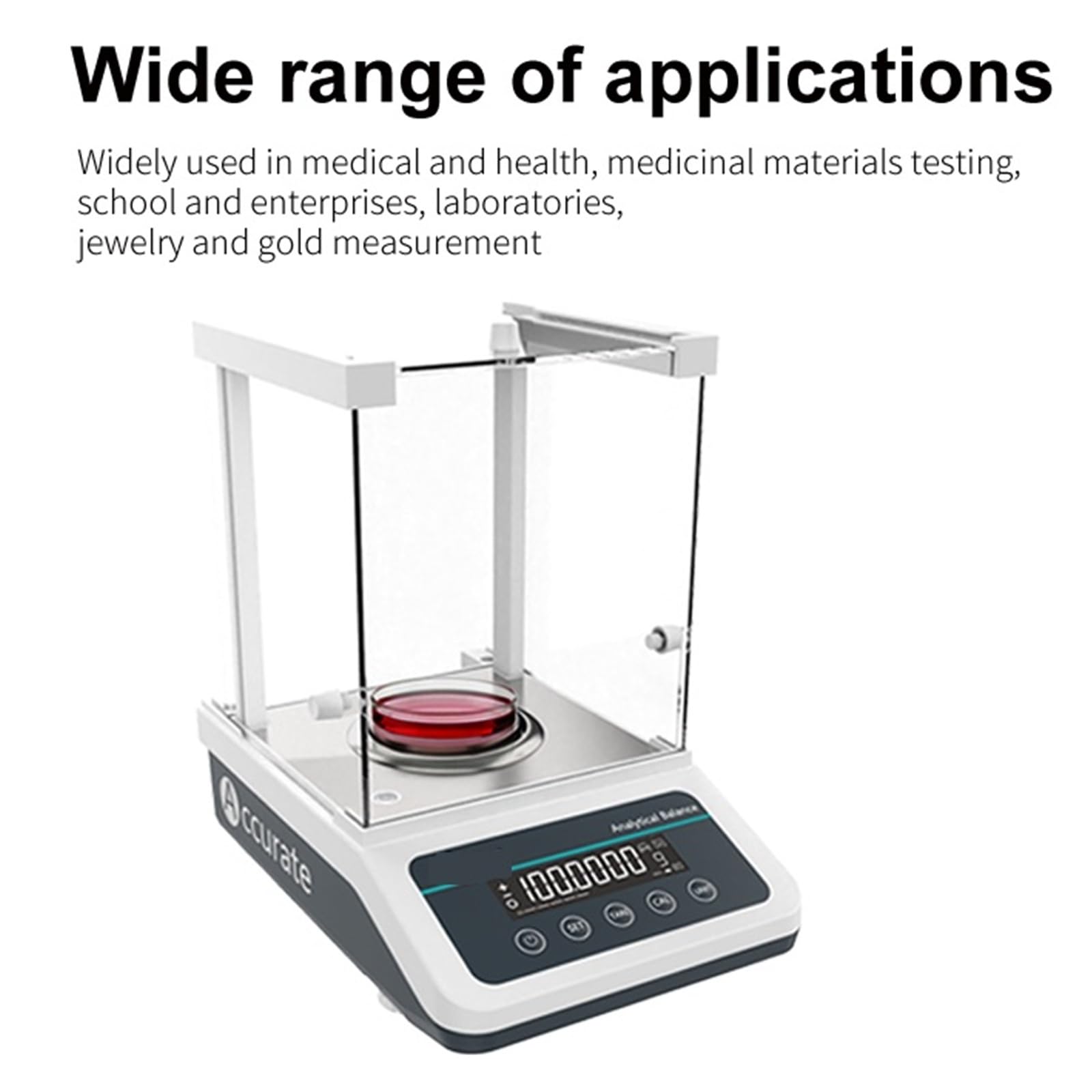 Básculas de laboratorio Balanza analítica Microbalanza digital Escala de precisión 120 g/220 g Rango 0,0001 g Resolución Función múltiple(FA1204(120g 0.1mg))