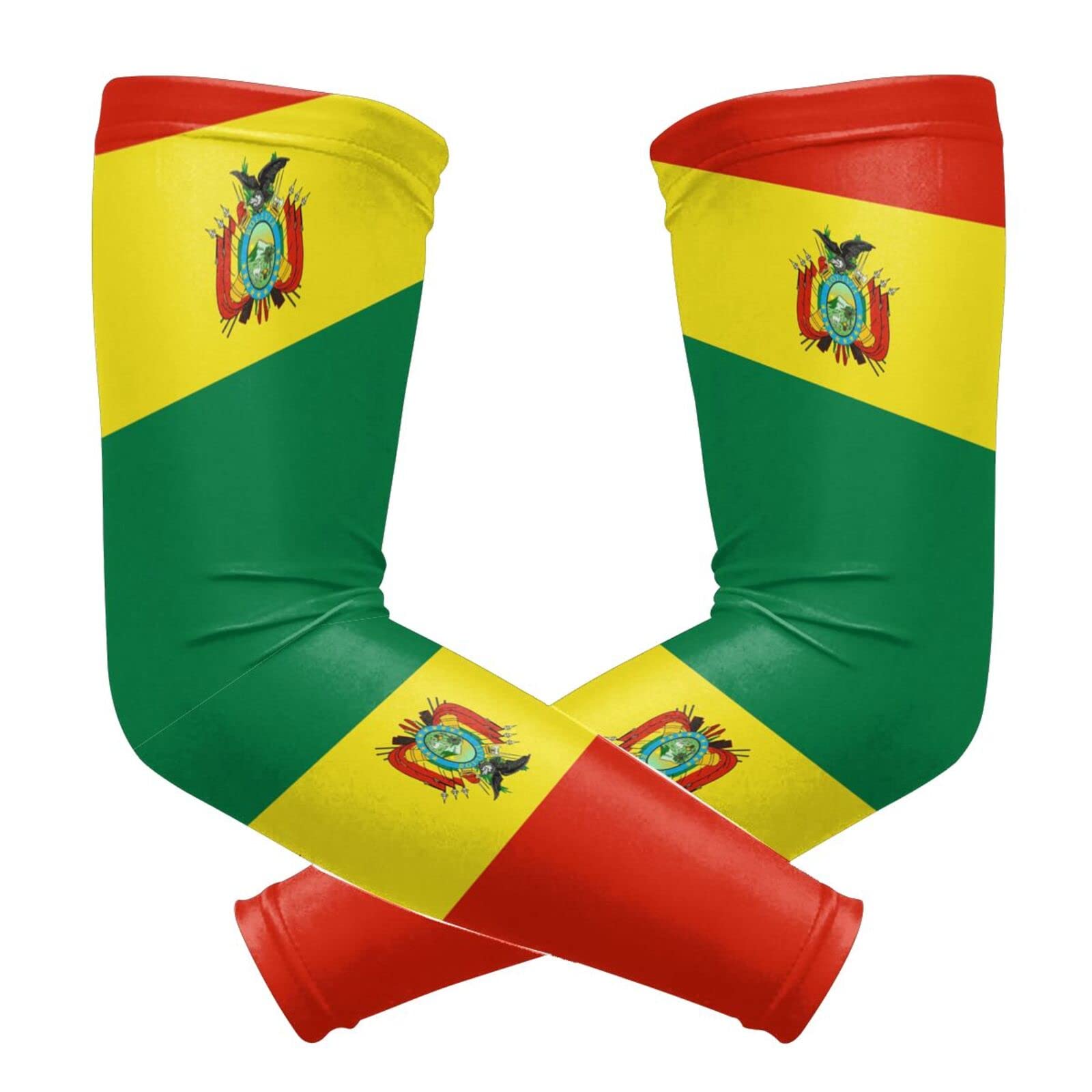 ZGXJJPP Bolivian Flag Arm Sleeves for Men and Women, Sleeves to Cover Arms for Men and Women