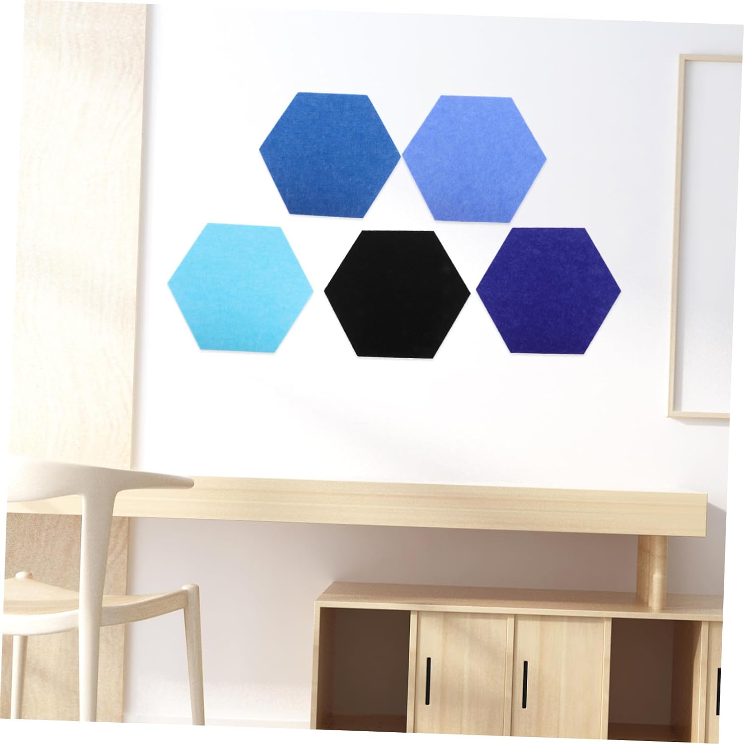 BESTOYARD 5pcs Adhesive Felt Message Board Creative Office Reminder Display Decorative Bulletin Board for Home School Easy to Use and for Spaces
