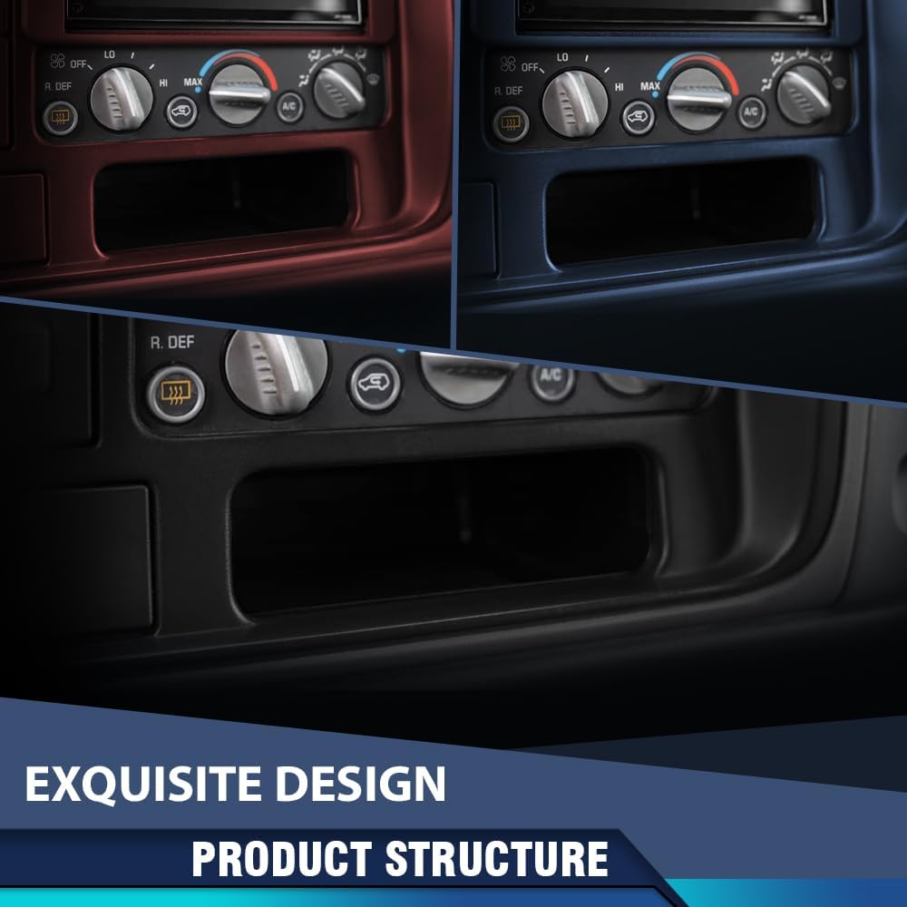 PIT66 Truck Car Stereo Pocket Install Dash Storage Cubby Kit Compatible with 1996-2005 Chevy Astro/2002 Avalanche/1996-2000 Express Van/GMC 1995-2002 C/K Pickup/1996-2005 Safari Van