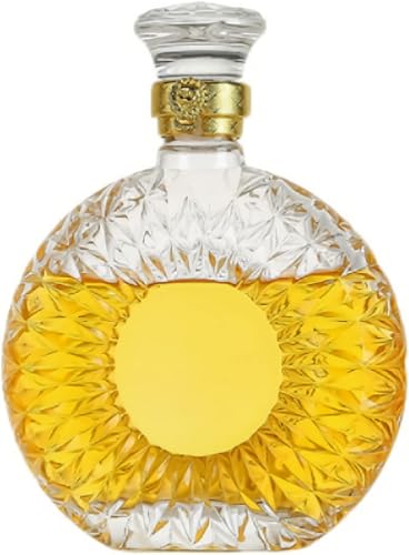 Decantador de licor, decantador de bebidas espirituosas de vidrio con tapón hermético, jugo de licor de whisky, vodka y bourbon brandy, botella sin