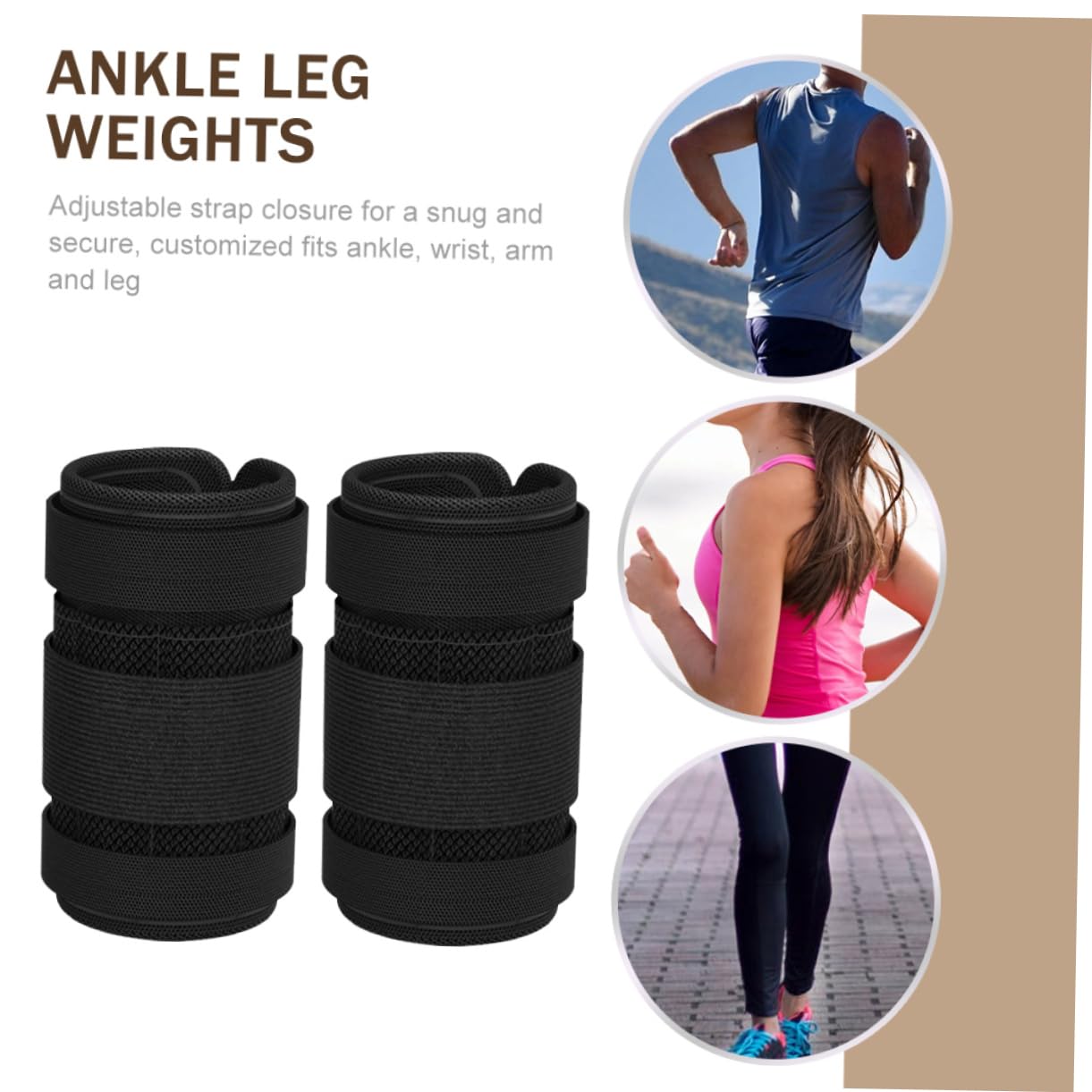 Gatuida Pesi Caviglia Regolabili con Piastra in per Allenamento Outdoor Fitness Jogging Passeggiate Traspiranti e Resistenti con Cuciture Rinforzate