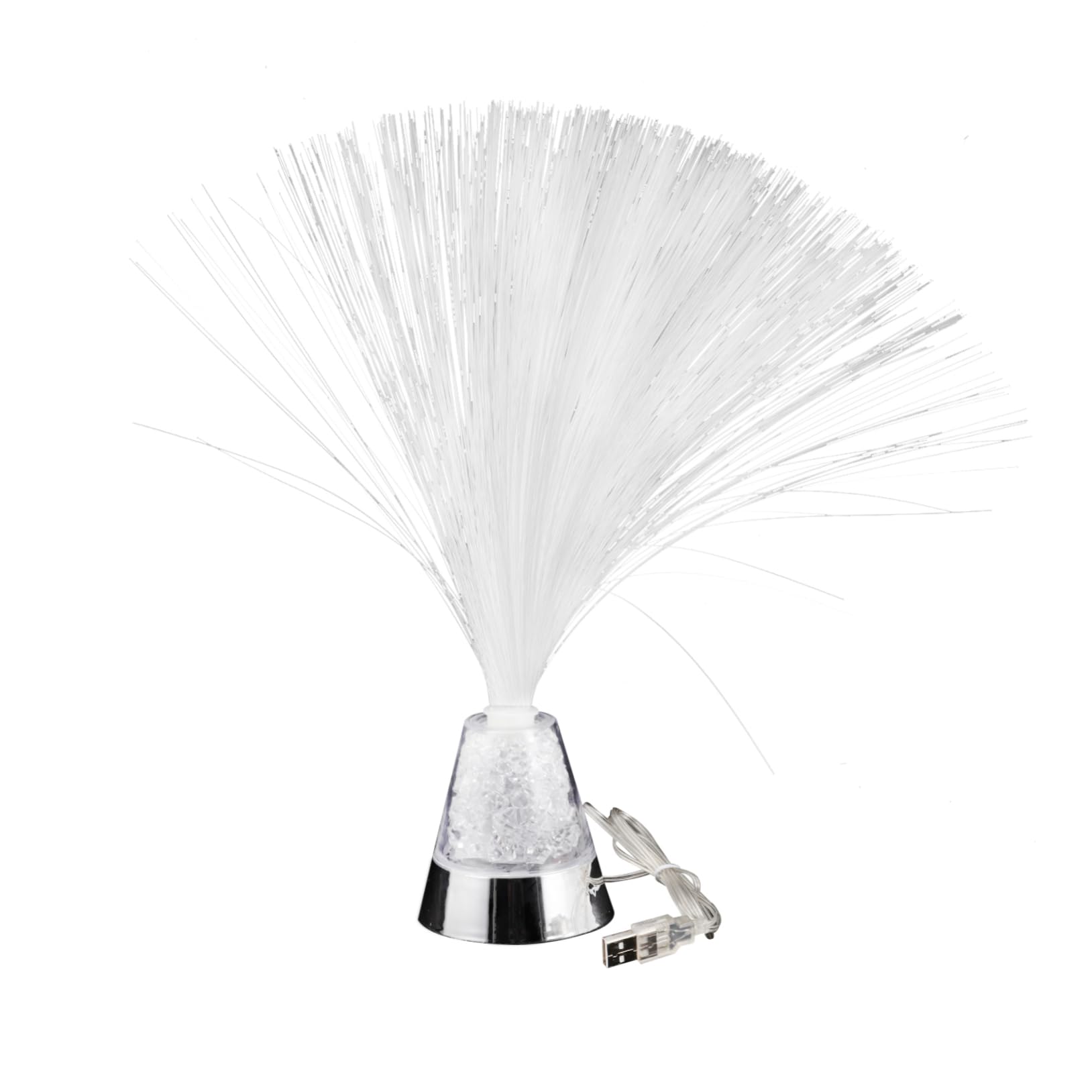 NULYLU Colorful Fiber Optic Table Lamp Chic Night Light for Romantic Decor USB Battery Powered for Bedroom Home Office Lighting Sensory Light