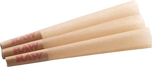 Miniatura 2 de RAW Cones Classic 1 1/4 - Paquete de 150 papeles de liar y puntas patentados de combustión lenta, papel crudo natural, 3.307 in