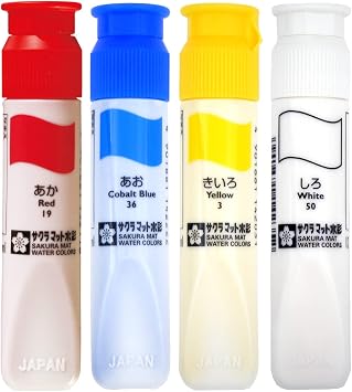 CRAY-PAS Paint 4-Color Set 1 Red, 1 Blue, 1 Yellow, 1 White MW4D