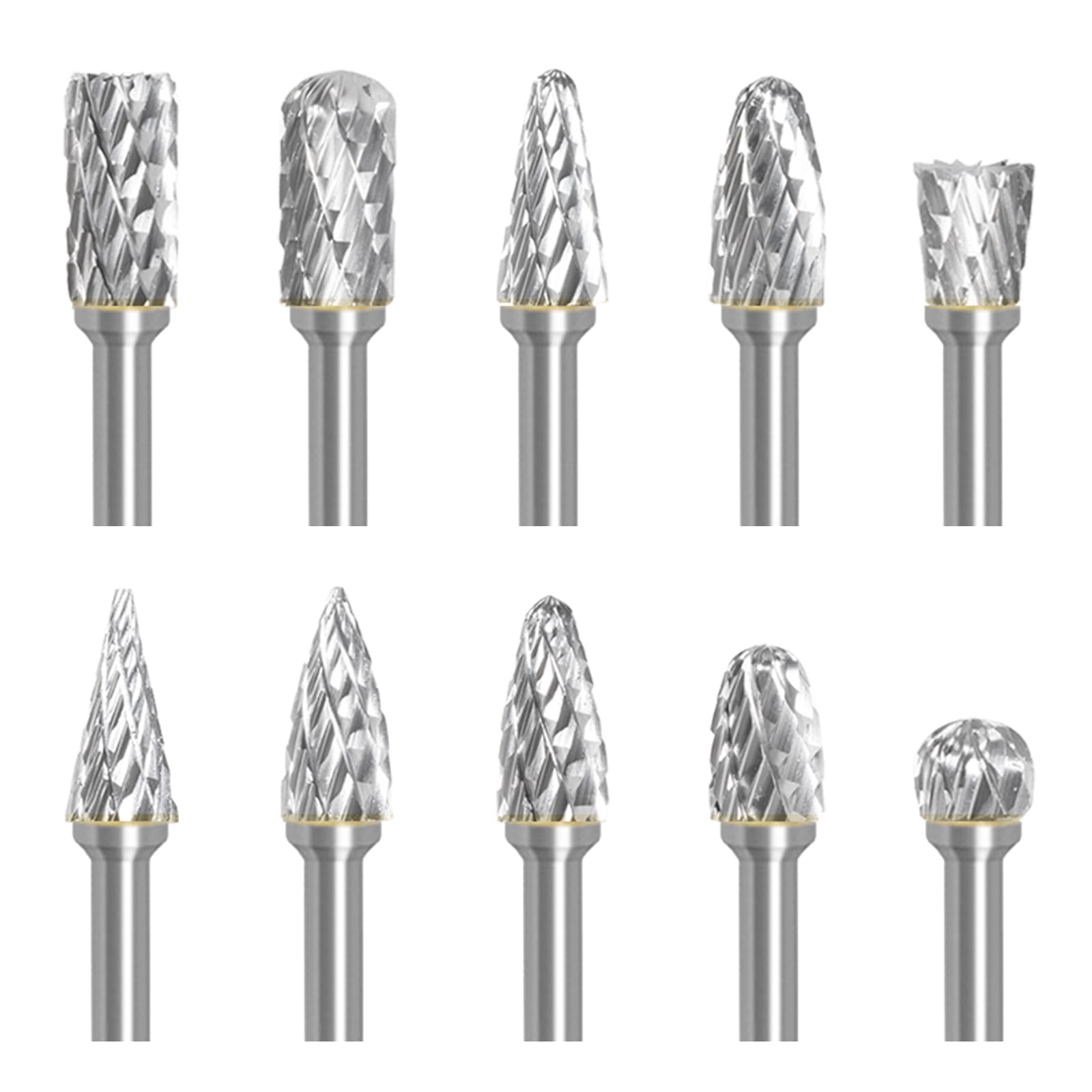 Set Frese Per Trapano In Metallo Duro | Doppio Taglio Per Legno, Plastica E Metallo | Gambo 1/8" | Per Intaglio E Incisione - Foto 10