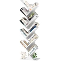 LELELINKY libreria ad albero, scaffale verticale a 10 livelli per libri/CD/riviste