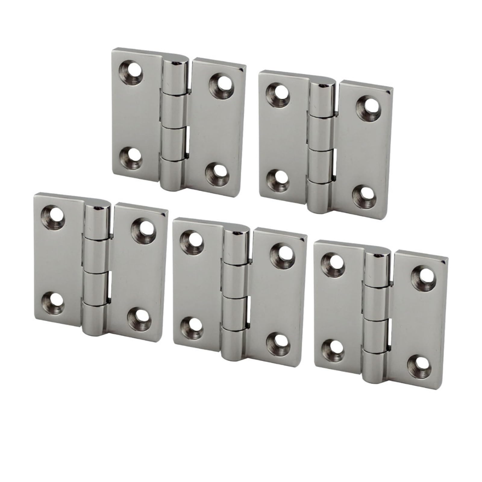 HKVTVCYPYA 5PCS 50 * 50mm Stainless Steel 316 High Mirror Marine Square Hinge Boat Door Polished Yacht