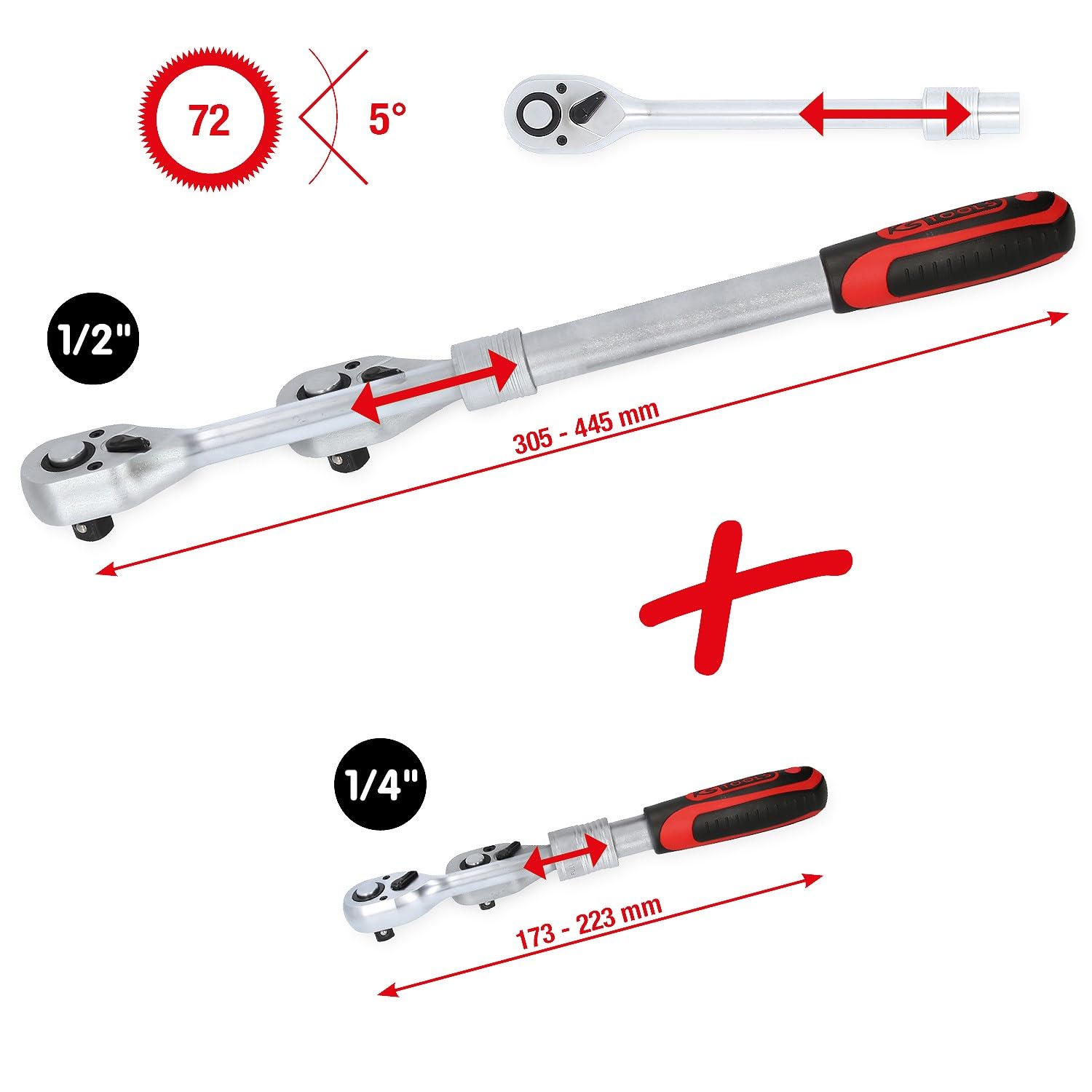 KS TOOLS Cliquet réversible 914.1412