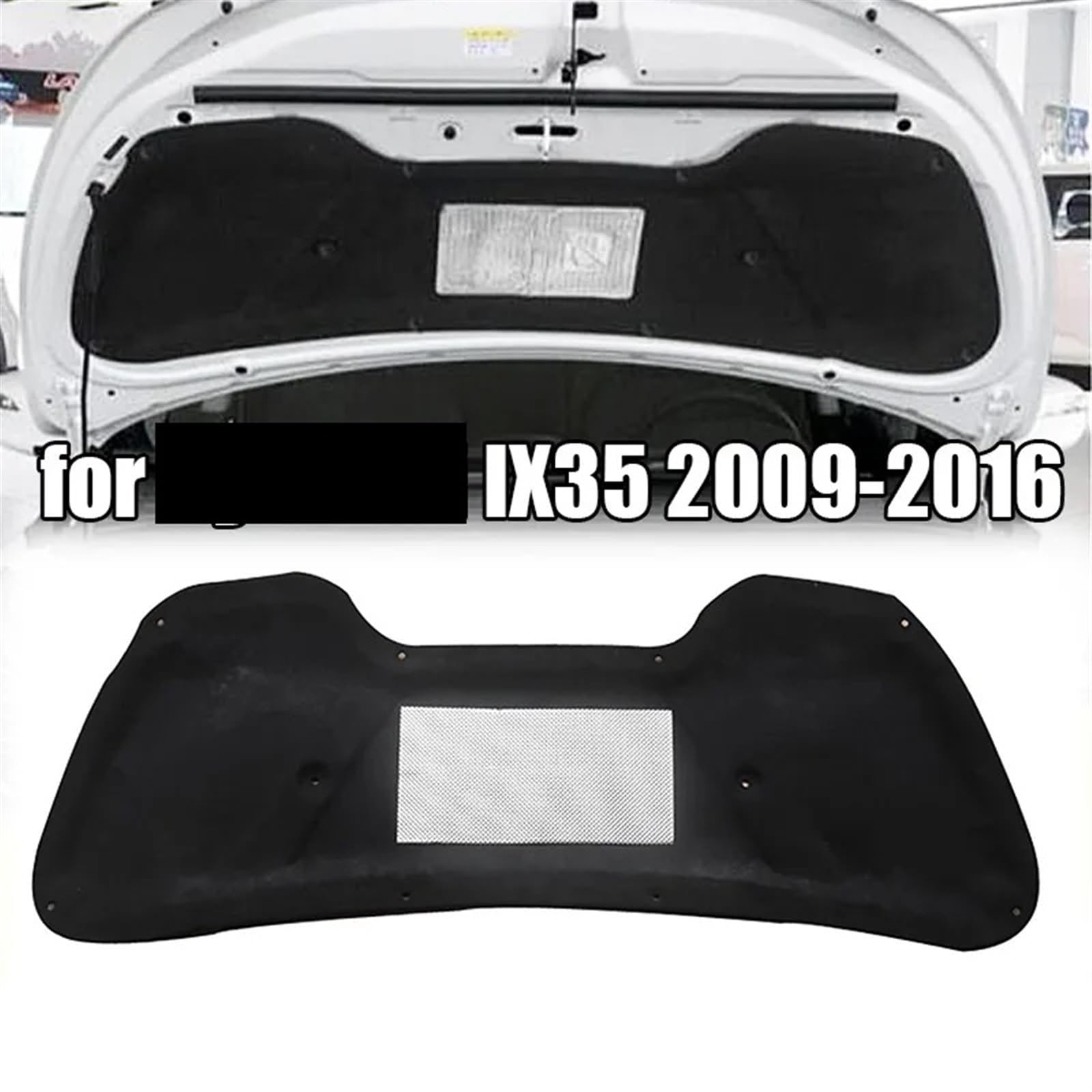 JIMYRA Tappetino per isolamento termico del cofano anteriore dell'auto, in cotone, per Hyundai, IX35 2009-2016