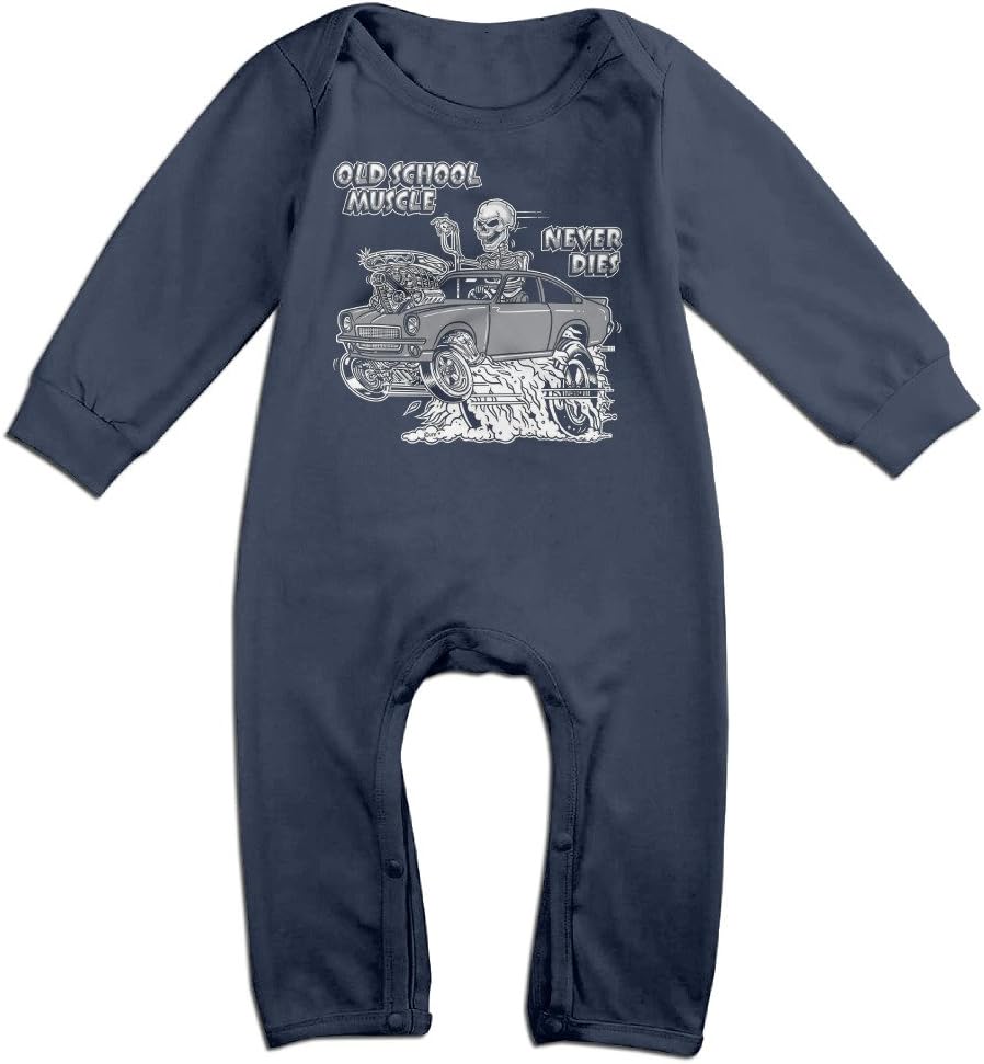 Old School Hot Rod Drag Muscle Race Car Sketch Baby Onesie Romper Jumpsuit Bodysuits