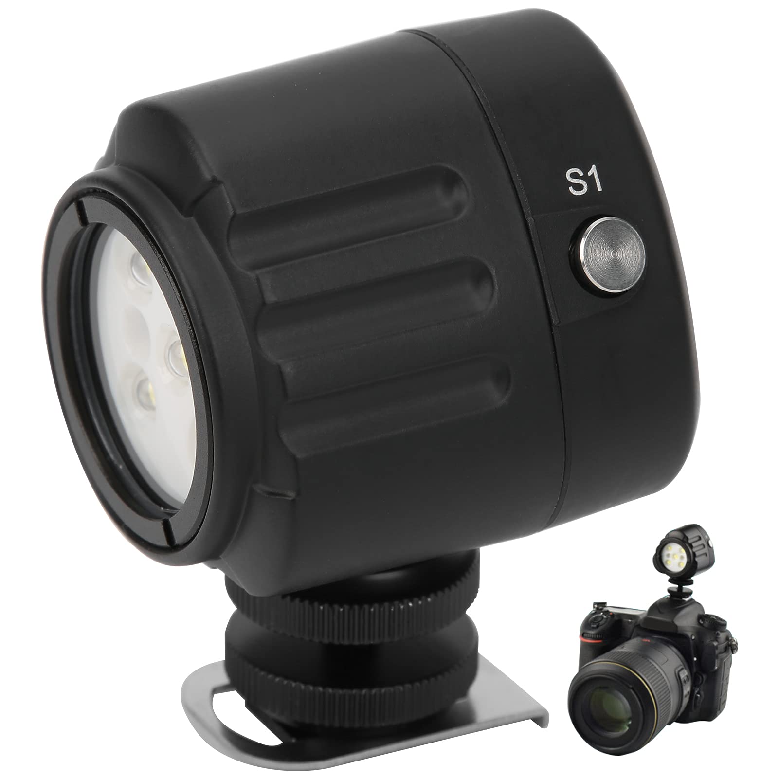 Luz de Buceo, Luz de Video LED Impermeable de 40 M, Luz de Video de Mini Cámara Submarina de 7500 K, Luz de Fotografía de Buceo, Luz de Fotografía de Relleno Portátil Regulable